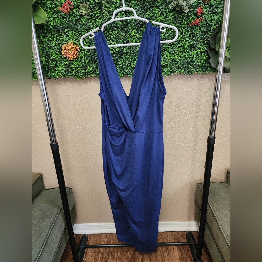 Elegant Blue Sleeveless Fashion Nova Dress